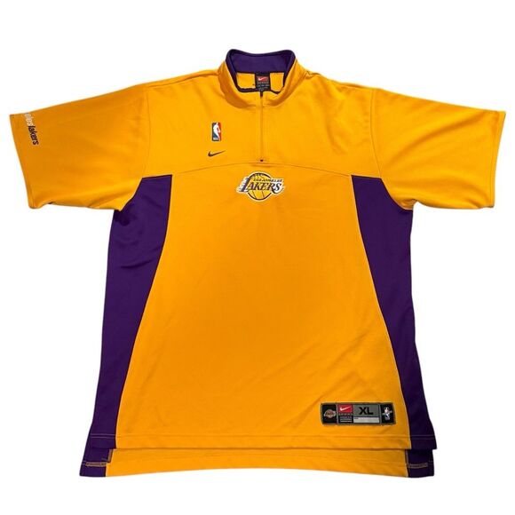 Vintage Nike LA Lakers Shooting Shirt Los Angeles Warm Up Men's XL - Picture 1 of 5